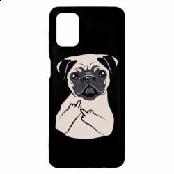 Чехол для Samsung M51 Dog Portait with middle finger up - PrintSalon