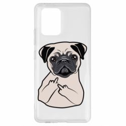 Чехол для Samsung S10 Lite Dog Portait with middle finger up - PrintSalon
