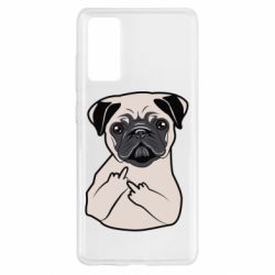 Чехол для Samsung S20 FE Dog Portait with middle finger up - PrintSalon