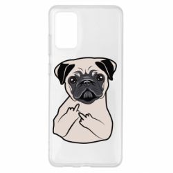 Чехол для Samsung S20+ Dog Portait with middle finger up - PrintSalon