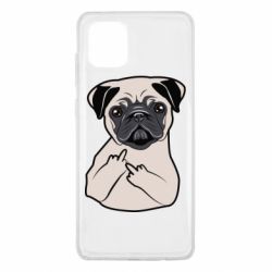 Чехол для Samsung Note 10 Lite Dog Portait with middle finger up - PrintSalon