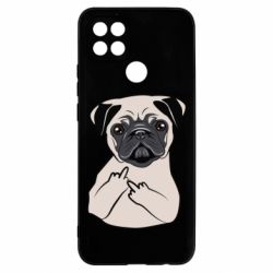 Чехол для Oppo A15s/A15 Dog Portait with middle finger up - PrintSalon