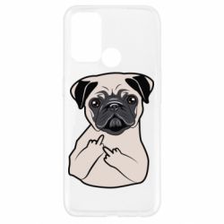 Чехол для Oppo A52/A72/A92 Dog Portait with middle finger up - PrintSalon