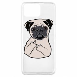 Чехол для Oppo A73 Dog Portait with middle finger up - PrintSalon