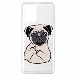 Чехол для Oppo A74 4G Dog Portait with middle finger up - PrintSalon