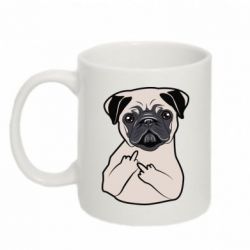 Чашка 320ml Dog Portait with middle finger up-PrintSalon Чашка 320ml Dog Portait with middle finger up