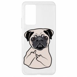 Чехол для Xiaomi Mi 10T/10T Pro Dog Portait with middle finger up - PrintSalon