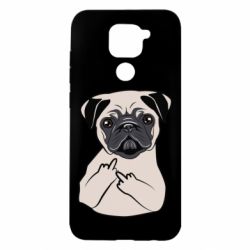 Чехол для Xiaomi Redmi Note 9/Redmi 10X Dog Portait with middle finger up - PrintSalon