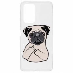 Чехол для Xiaomi Redmi Note 10 Pro Dog Portait with middle finger up - PrintSalon