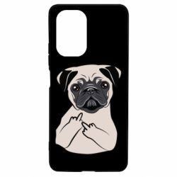 Чехол для Xiaomi Poco F3/K40 Dog Portait with middle finger up - PrintSalon