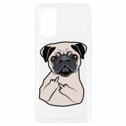 Чехол для Realme 7 Pro Dog Portait with middle finger up - PrintSalon