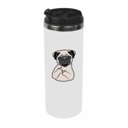 Термокружка Dog Portait with middle finger up - PrintSalon