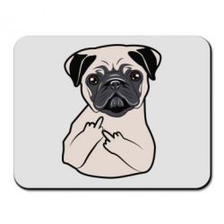 Коврик для мыши Dog Portait with middle finger up - PrintSalon