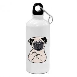 Фляга Dog Portait with middle finger up - PrintSalon