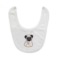 Слюнявчик  Dog Portait with middle finger up - PrintSalon