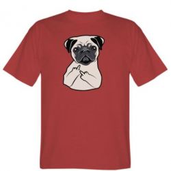 Мужская футболка Stedman Dog Portait with middle finger up - PrintSalon