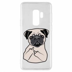Чехол для Samsung S9+ Dog Portait with middle finger up - PrintSalon