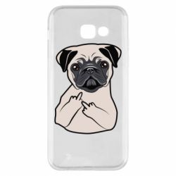 Чехол для Samsung A5 2017 Dog Portait with middle finger up-PrintSalon Чехол для Samsung A5 2017 Dog Portait with middle finger up