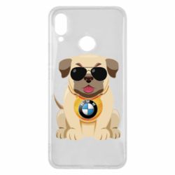 Чехол для Huawei P Smart Plus 2018 Dog with a collar BMW