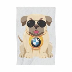 Рушник з принтом Dog with a collar BMW - PrintSalon