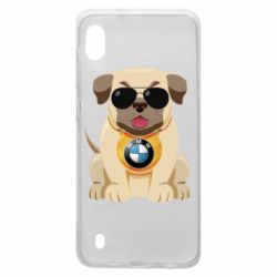 Чехол для Samsung A10 Dog with a collar BMW