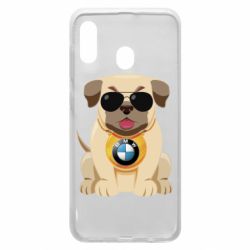 Чохол для Samsung A30 Dog with a collar BMW - PrintSalon
