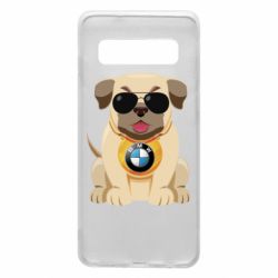 Чохол для Samsung S10 Dog with a collar BMW - PrintSalon