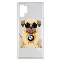 Чехол для Samsung Note 10 Plus Dog with a collar BMW