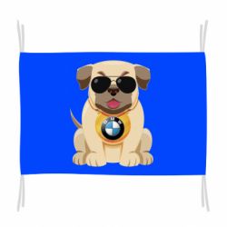 Прапор Dog with a collar BMW - PrintSalon