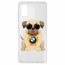 Чохол для Samsung A41 Dog with a collar BMW - PrintSalon