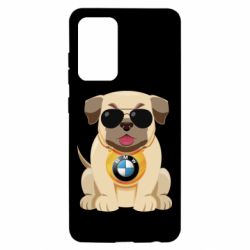 Чехол для Samsung A52 5G Dog with a collar BMW