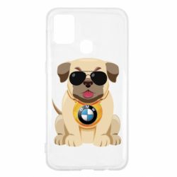 Чохол для Samsung M31 Dog with a collar BMW - PrintSalon