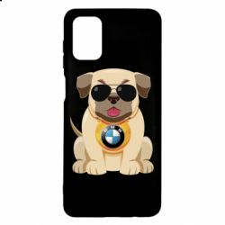 Чехол для Samsung M51 Dog with a collar BMW