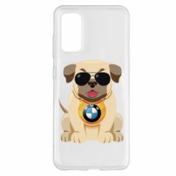 Чохол для Samsung S20 Dog with a collar BMW - PrintSalon