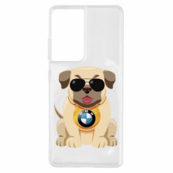 Чохол для Samsung S21 Ultra Dog with a collar BMW - PrintSalon