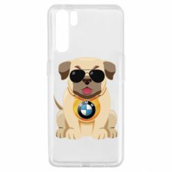 Чохол для Oppo A91 / Reno3Dog with a collar BMW - PrintSalon