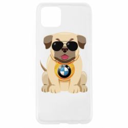 Чехол для Oppo A92s Dog with a collar BMW