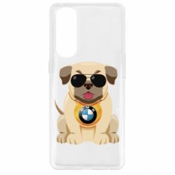 Чохол для Oppo Reno 4 Pro Dog with a collar BMW - PrintSalon