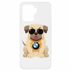 Чехол для Oppo Reno 5 Lite Dog with a collar BMW