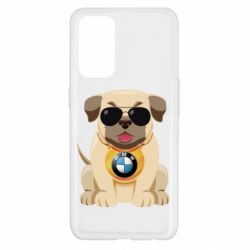 Чохол для Oppo Reno 5 4G Dog with a collar BMW - PrintSalon