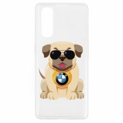 Чехол для Oppo Find X2 Dog with a collar BMW