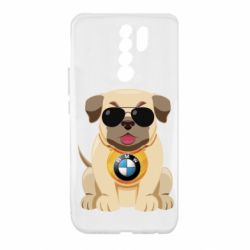 Чохол для Xiaomi Redmi 9 Dog with a collar BMW - PrintSalon