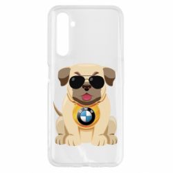 Чохол для Realme 6 Dog with a collar BMW - PrintSalon
