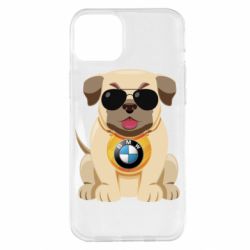 Чохол для iPhone 14 Plus Dog with a collar BMW - PrintSalon