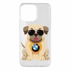 Чохол для iPhone 14 Pro Max Dog with a collar BMW - PrintSalon