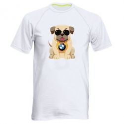 Чоловіча футболка для спорту Dog with a collar BMW - PrintSalon