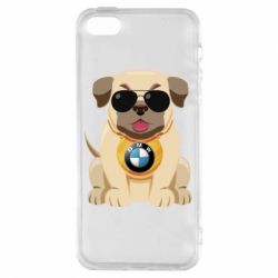 Чохол для iphone 5/5S/SE Dog with a collar BMW - PrintSalon