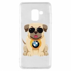 Чохол для Samsung A8 2018 Dog with a collar BMW - PrintSalon