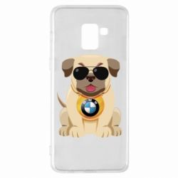 Чехол для Samsung A8+ 2018 Dog with a collar BMW