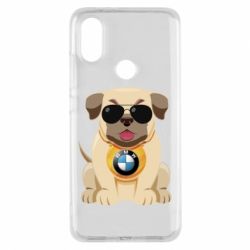 Чохол для Xiaomi Mi A2 Dog with a collar BMW - PrintSalon